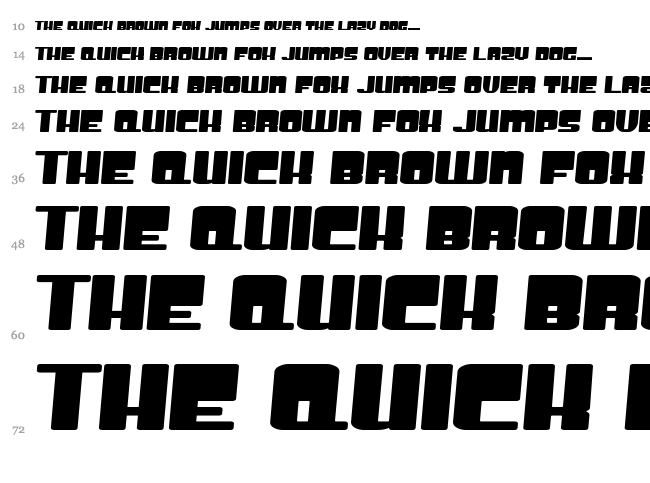 SF Groove Machine font waterfall